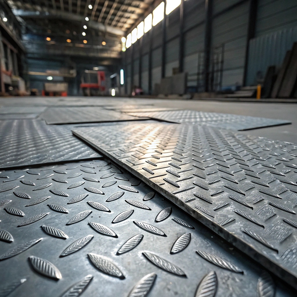 Лист стальной рифленый ромб 10х600 мм Ст1сп ГОСТ 8568-77