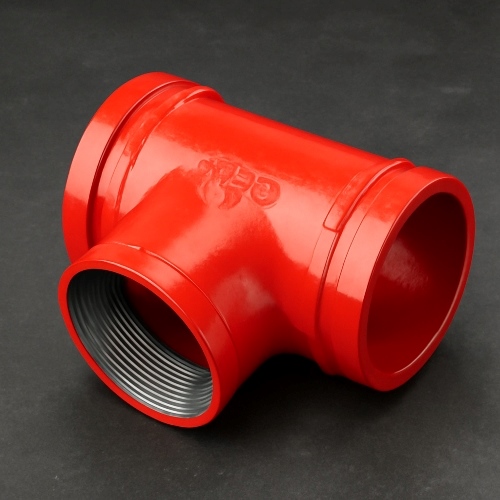 Переходной тройник под резьбу грувлок ковкий чугун ДУ 150x40 (ДН 168x48) 6x11/2