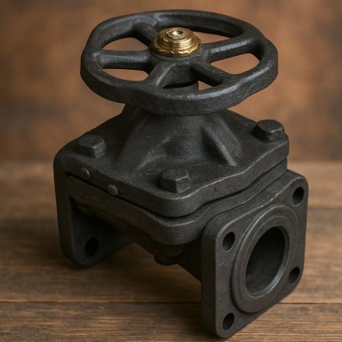 Клапан запорный 15ч76п Ру6 Ду80