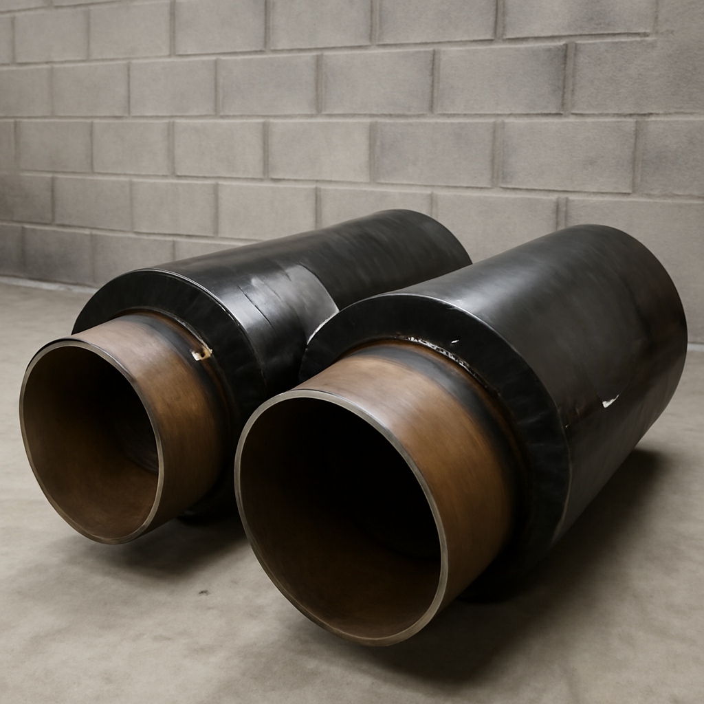 Элемент трубопровода концевой ППУ ПЭ 720 мм Ст20 ГОСТ 30732-2006